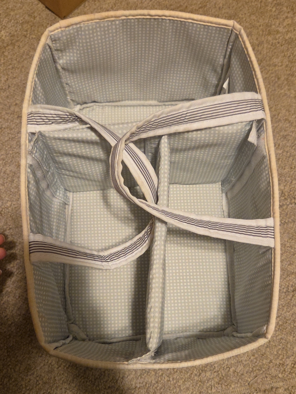 Diaper Caddy with Dividers and Carry Handles